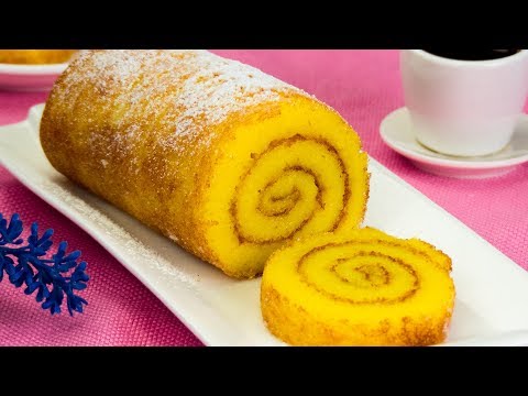 O rețetă foarte reușită de ruladă din pandișpan – moale, fină și se rulează ușor! | SavurosTV