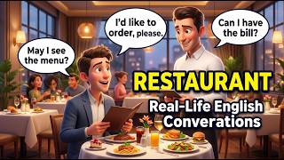 How to Speak English at Restaurant | Real Life Conversations | English for Beginners