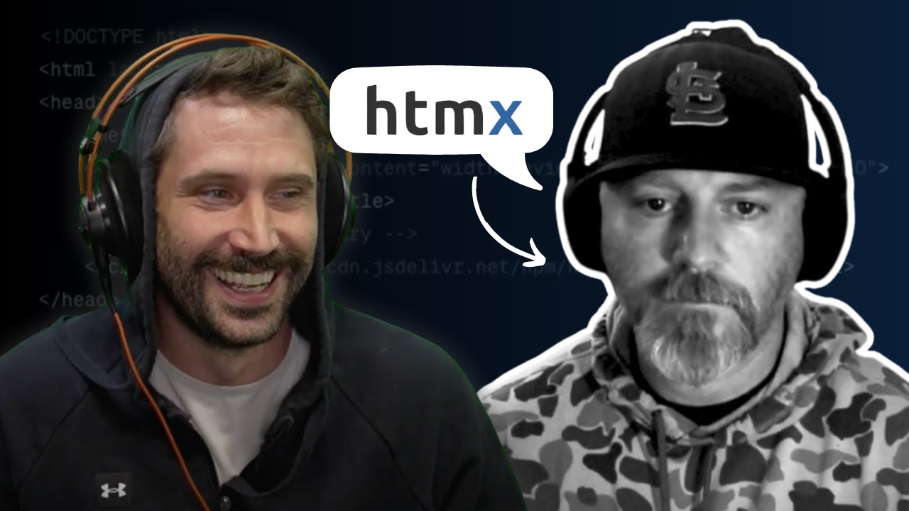 YouTube thumbnail for Creator of HTMX Talks HTMX - YouTube