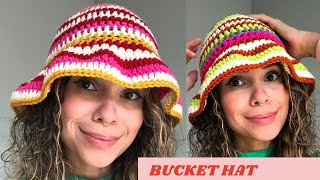 BUCKET HAT FÁCIL CROCHÊ - CHAPÉU - TUTORIAL