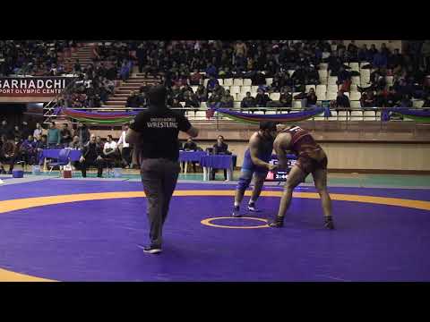 1/2 final FS - 125 kg: Turxan Qurbanov – Roman Bəkirov