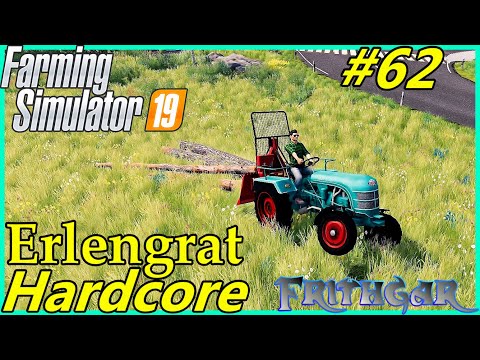 Let's Play FS19, Erlengrat Hardcore #62: Struggling With Logs!