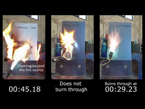 Cladding Products Comparison Test  Between Corrugated Core / Alpolic TM NC and 3mm Solid Aluminum