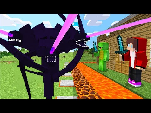 Wither Storm vs Security House - Minecraft JJ and Mikey in Minecraft Challenge (Maizen Mazien Mizen)