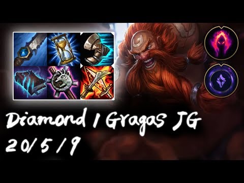 Diamond 1 Gragas Jungle vs Camille | High Elo Replays