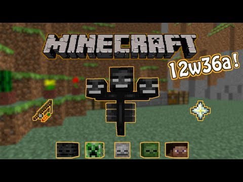Minecraft | 12w36a SNAPSHOT!!! Wither Boss, Masks, Beacon Block and more!