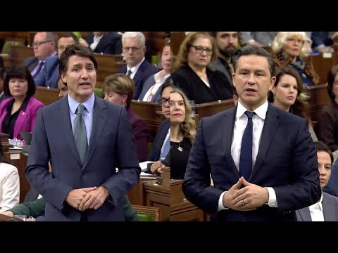 CAUGHT ON CAMERA Poilievre pushes Trudeau on ArriveCan, Trudeau claims conspiracy theories
