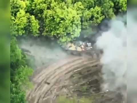 Conflicto Ruso Ucraniano, ataque de Mercenarios visto desde Dron.