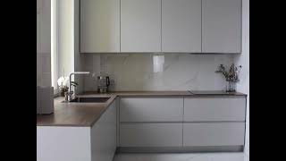 Современная угловая серая кухня Проект 66 фото 6