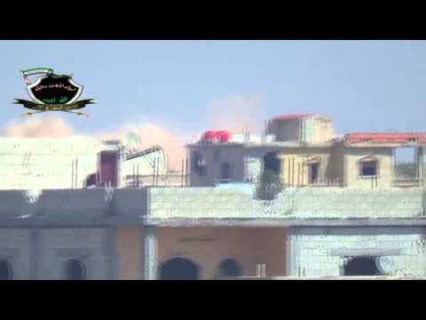 استهداف مقرات النظام في الحارة الشرقية في مدينة مورك بقذائف الهاون من قبل لواء المعتز بالله في ريف حماة