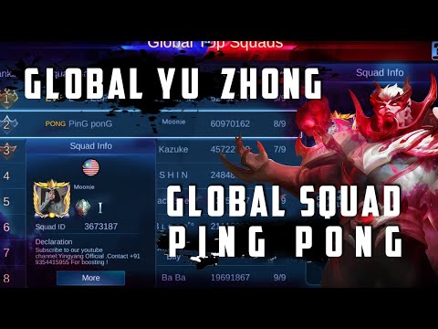 The world will bow before me | Global Yu Zhong Rank Gameplay | Global 2 Squad PingPong | #2 | MLBB