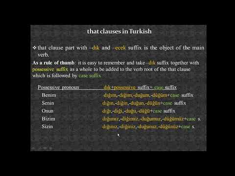 Learn Turkish-54 that clause in Turkish