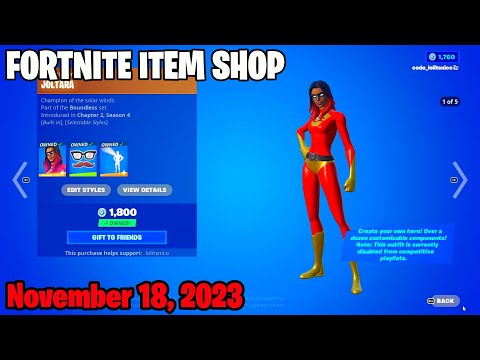 THE SHOP IS BROKEN! Fortnite Item Shop 11/18/2023