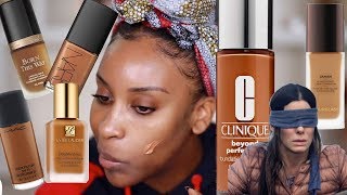Blind Guessing My Foundations!! Chiiile This Is HARD | Jackie Aina