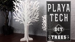 Flat pack playatech art - Making a tree out of scrape foam core material