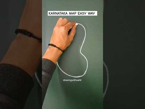 karnataka map easy drawing 👍 #map #karnataka #karnatakamap #manchitra