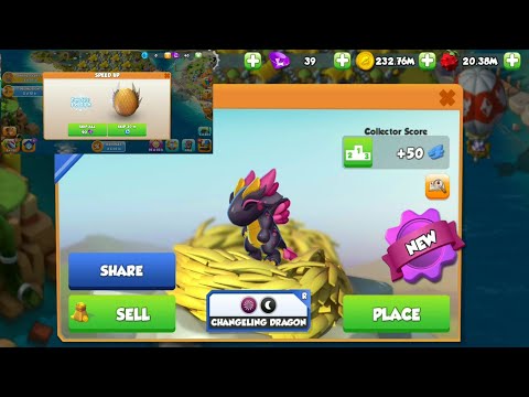 hatched changeling dragon and got the Eagle dragon -DML