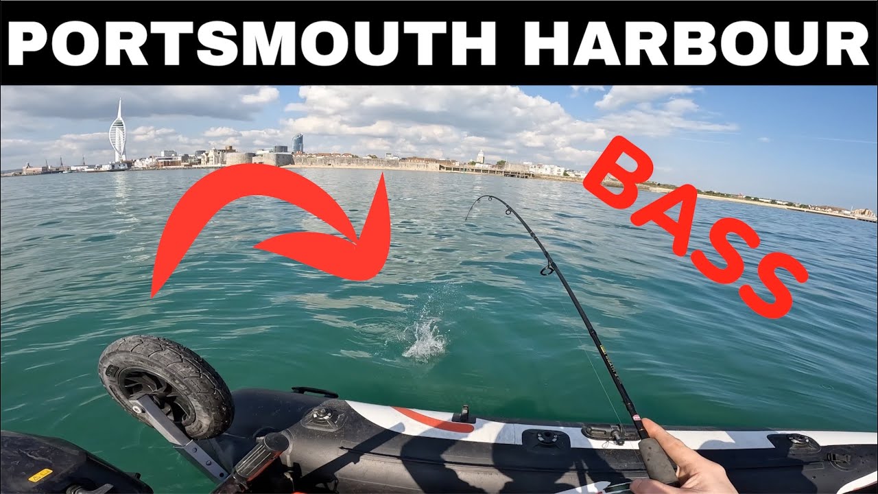 A fishing rod bends while fishing from an inflatable boat in the sea