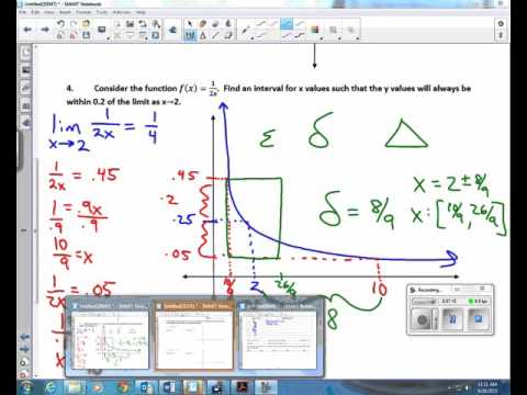 Calculus Unit 2.4 Notes Precise definition of a limit 2015 finding delta