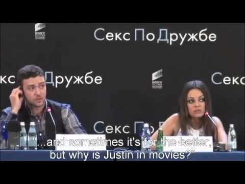 Mila Kunis Smacks Down A Reporter In Russian   with Sub Titles