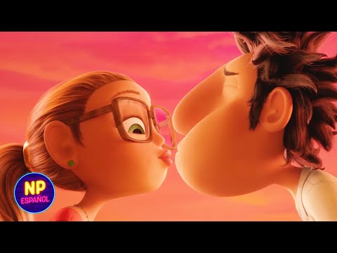 The Almost Kiss | Cloudy with a Chance of Meatballs (2009) | Now Español