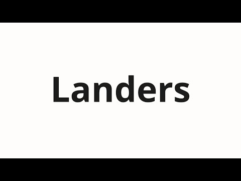 How to pronounce Landers