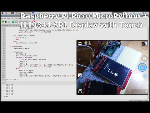 RPi Pico/MicroPython + ILI9341 SPI Display with Touch