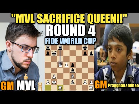 MVL VS Rameshbabu Praggnanandha | Fide World Cup | Round 4 Game 2