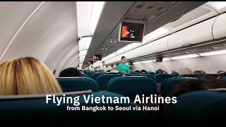 Flying Vietnam Airlines from Bangkok to Seoul via Hanoi