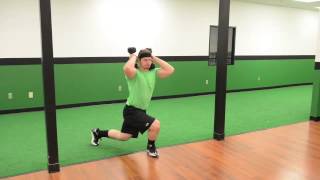 344. Dumbbell Front Cross Behind Lunge