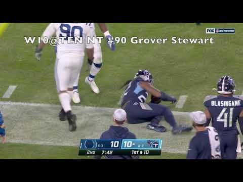 '20 Week 10@Titans Colts  NT #90 Grover Stewart