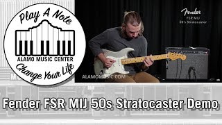 Video thumbnail for New For 2018 Fender FSR MIJ Traditional 50s Stratocaster Demo by Alamo Music Center