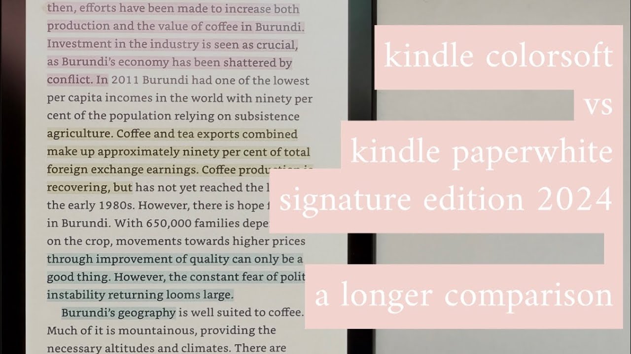 the kindle colorsoft and the kindle paperwhite: a longer comparison