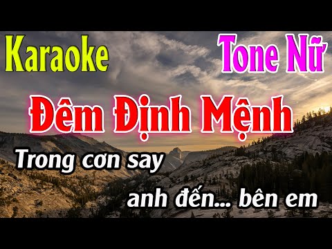 Đêm Định Mệnh Karaoke Tone Nữ ( Em ) Beat Mới | Karaoke Lâm Organ