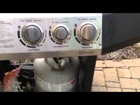 Turning off the grill