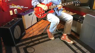 Video thumbnail for Gibson ES 390 Custom Shop Red Semi Hollow #12463717, Used—Quick 'n' Dirty by soundpurestudios