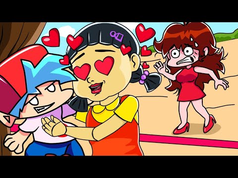 Friday Night Funkin vs Squid Game Love Story - Cartoon Animation