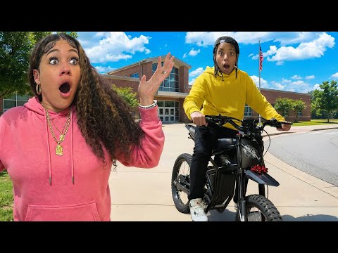 Boy Gets Caught Skipping School On His Ebike😱