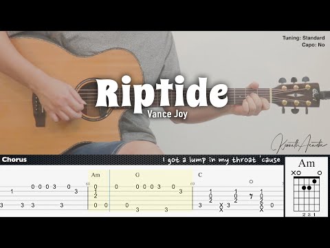 Riptide - Vance Joy | Fingerstyle Guitar | TAB + Chords + Lyrics