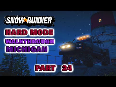 SnowRunner Hard Mode Walkthrough Part 24 - Mud Wrestling, Harbor Delivery, Local Entertainme
