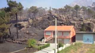preview picture of video 'Tras el incendio. Monte Pindo 12/09/2013'