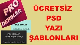 Photoshop hazır yazı şablonları kullanımı ÜCRETSİZ