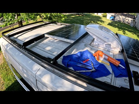 Installing My Melipron Roof Rack Ford Transit Adventure Van For Solar Panels