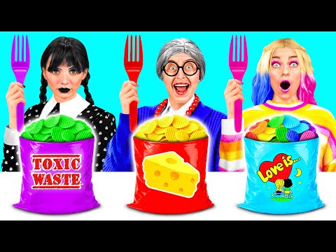 Wednesday vs Grandma Cooking Challenge | Funny Challenges