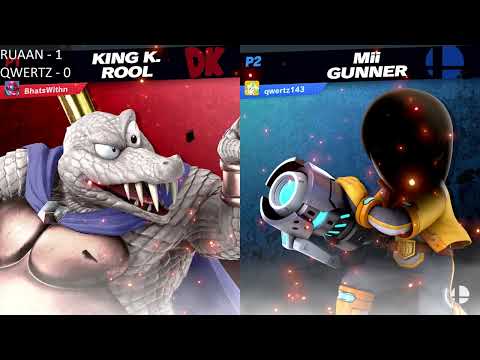 RuaanRuaan (K.Rool) vs qwertz143 (Mii Gunner) - Online Kills 7