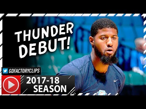 Paul George Full PS Highlights vs Rockets (2017.10.03) - 15 Pts, 5 Reb, Thunder Debut!