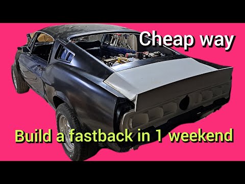 Turn your Mustang coupe into a fastback in 1 weekend the cheap way. Step by step