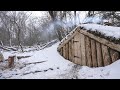 Spent The Night In Anglers Dugout Went To The Ice River Bushcraft Camp