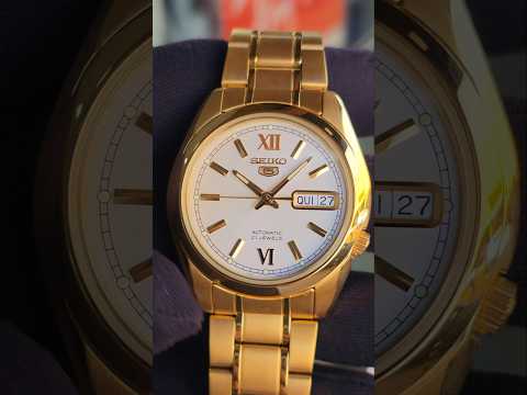 Relógio Seiko 5 SNKL58B1 Automático Dourado Original - Relojoaria São Paulo