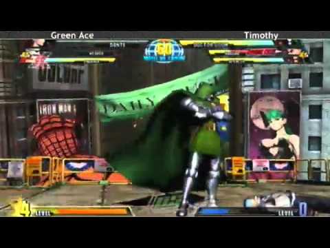 5-16-11 Green Ace (Wesker/Dante/Phoenix) vs Timothy (Haggar/Doom/Spencer) - MvC3